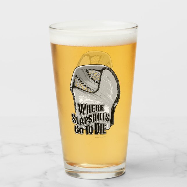 Wo Slapshots ins Die werden (Hockey) Glas (Vorne (Gefüllt))