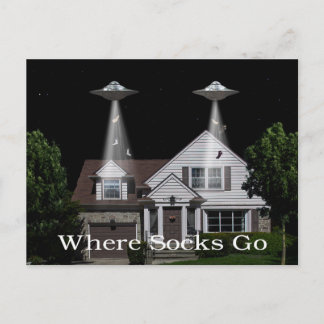 Wo Socken hingehen Postkarte