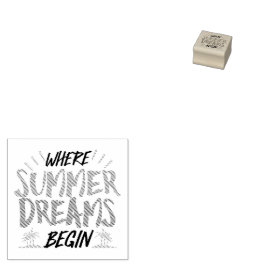 Wo Sommerträume ins tropische Paradies eintauchen Gummistempel