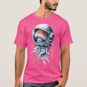 Wo Space Quallen Astronaut Tauchen Strand Je T-Shirt
