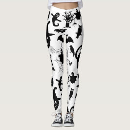 Wo Spooky auf Raffinesse trifft, Halloween-Thema Leggings