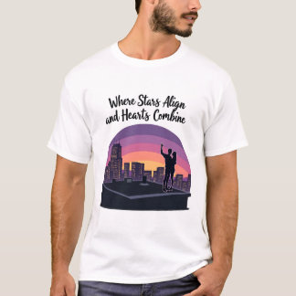 Wo Sterne ausrichten - Big City Romantic Skyline T-Shirt
