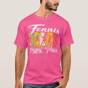 Wo Tennis ist mein glücklicher Ort T-Shirt