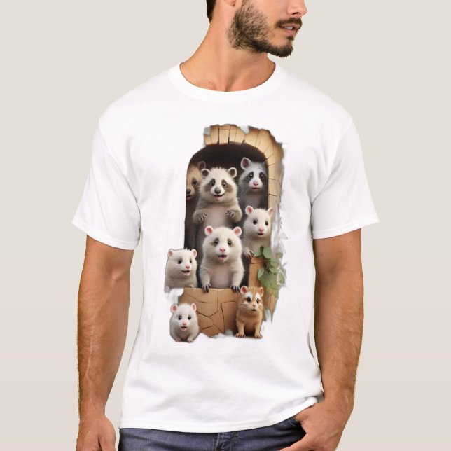 Wo Tiere spielend verschwinden! T-Shirt (Vorderseite)