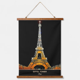 Wo Träume den Himmel Touch machen: Eiffelturm Wandteppich Mit Holzrahmen