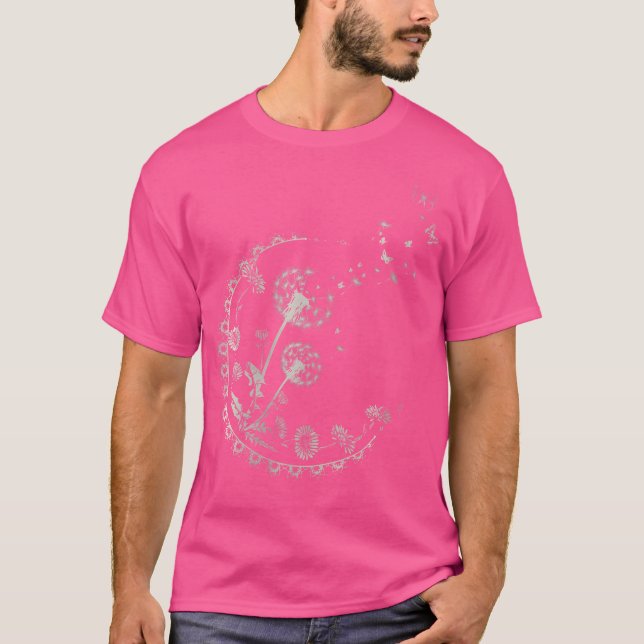 Wo Trendy Dandelion Moon Rays T-Shirt (Vorderseite)