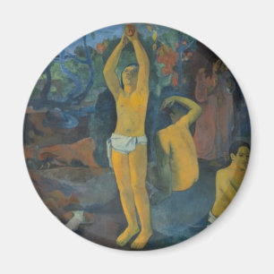 "Wo tun Sie, kommen wir von?" - Paul Gauguin-Knopf Magnet