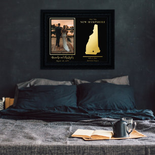 Wo unsere Reise begann New Hampshire Wedding Pic Foliendrucke