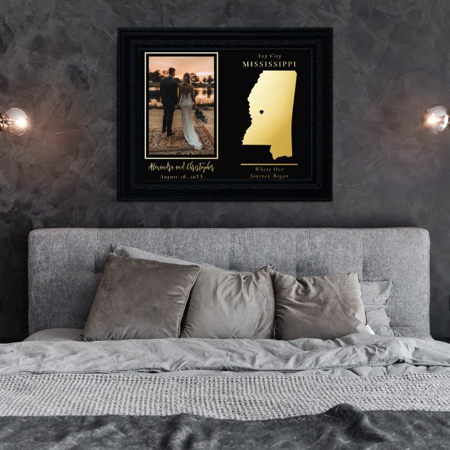 Wo unsere Reise beginnt Mississippi Hochzeitsfeier Foliendrucke (Von Creator hochgeladen)
