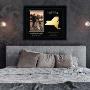 Wo unsere Reise in New York begann, war das Foto Foliendrucke