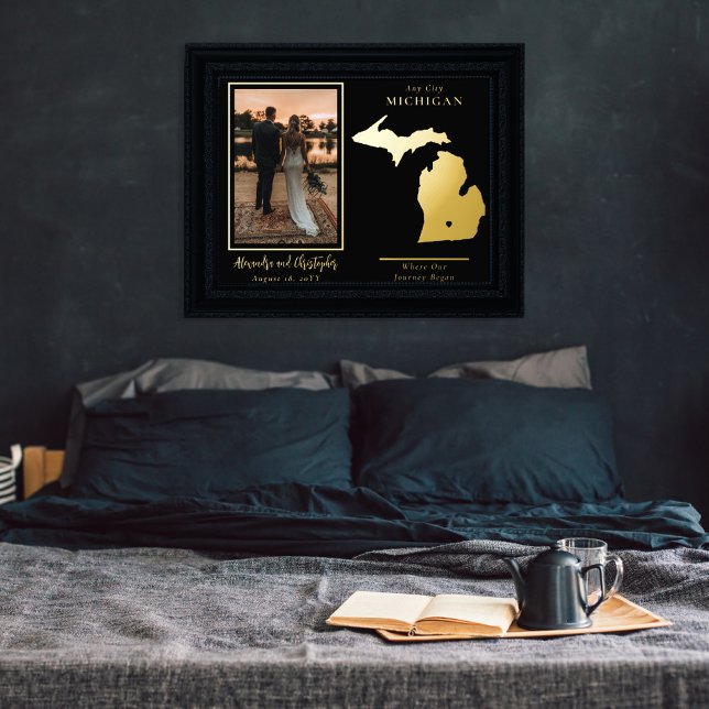 Wo unsere Reise ins Michigan Wedding Foto beginnt Foliendrucke (Von Creator hochgeladen)