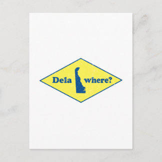 Wo? Vintag Delaware Postkarte