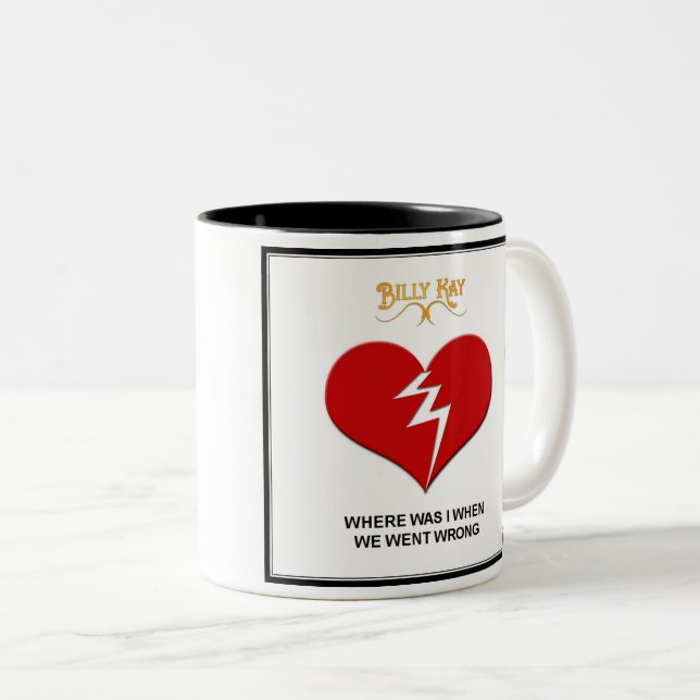 Wo war ich Kaffee-Schläger Stil A Zweifarbige Tasse (VorderseiteRechts)