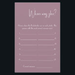 Wo war sie? Showgame Card Flyer<br><div class="desc">Machen Sie es sich selbst,  indem Sie Ihren Text hinzufügen. Um auf erweiterte Editierwerkzeuge zuzugreifen,  gehen Sie bitte zu "Personalisieren",  scrollen Sie nach unten und drücken Sie den Link "Weitere Anpassungen vornehmen". Klicken Sie für weitere passende Designs auf den Link "Andere Produkte aus dieser Sammlung".</div>