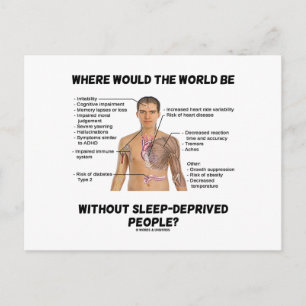 Wo wäre die Welt ohne Schlaflosigkeit? Postkarte