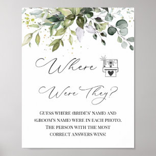 Wo waren Bride & Groom Bridal Paare Dusche Poster