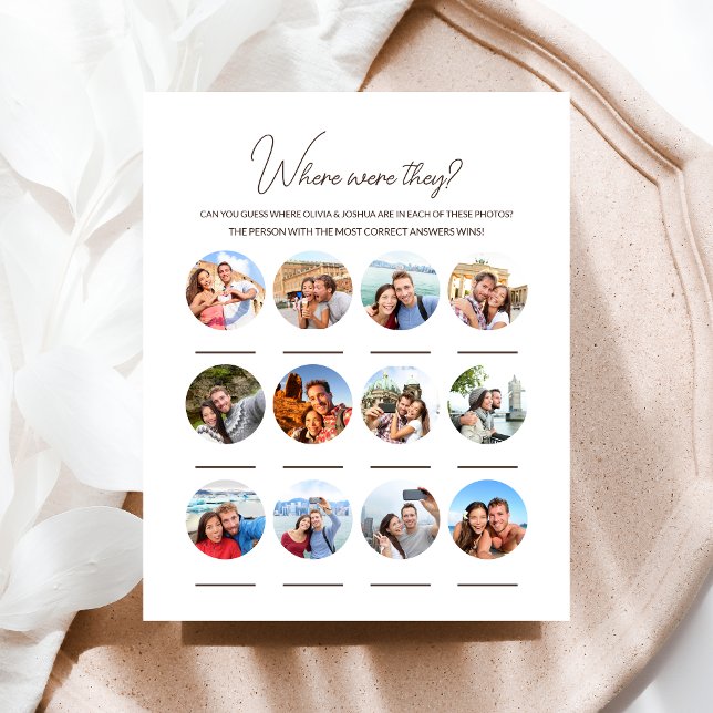 Wo waren sie 12 Foto Hochzeit Verlobung Game (Von Creator hochgeladen)