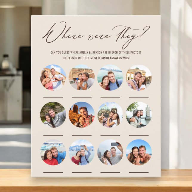 Wo waren sie 12 Fotos Brautparty Game (Von Creator hochgeladen)