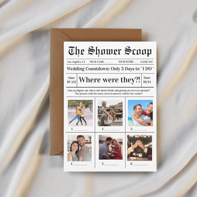 Wo waren sie Brautparty Party Hochzeitsspiel Einladung (Von Creator hochgeladen)