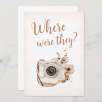 Wo waren sie Brautparty Sign Card