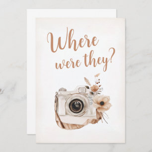 Wo waren sie Brautparty Sign Card Einladung