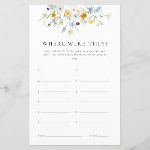 Wo waren sie Brautparty-Spiel