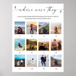 Wo waren sie Bridal Game Poster Minimalistisch Fot