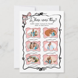 Wo waren sie Foto Hand Drawn Bow Bridal Spiel Einladung
