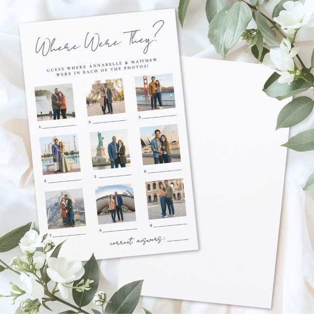 Wo waren sie Foto-Junggesellinnen-Abschiedsparty-S (Where Were They Bridal Shower Party Game )