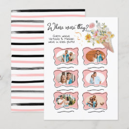 Wo waren sie Foto Scooped Up Bridal-Spiel Einladung