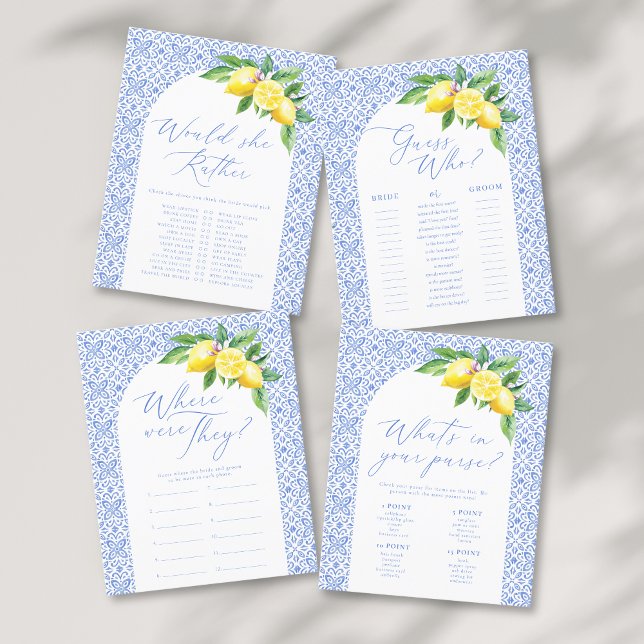 Wo waren sie Lemon italienisches Brautparty Game (Von Creator hochgeladen)