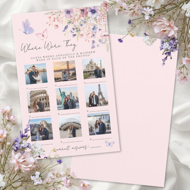 Wo waren sie Schmetterling Floral Brautparty (Where Were They Butterfly Wildflower Bridal Shower )