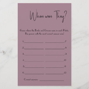Wo waren sie? Showgame-Card-Flyer Flyer