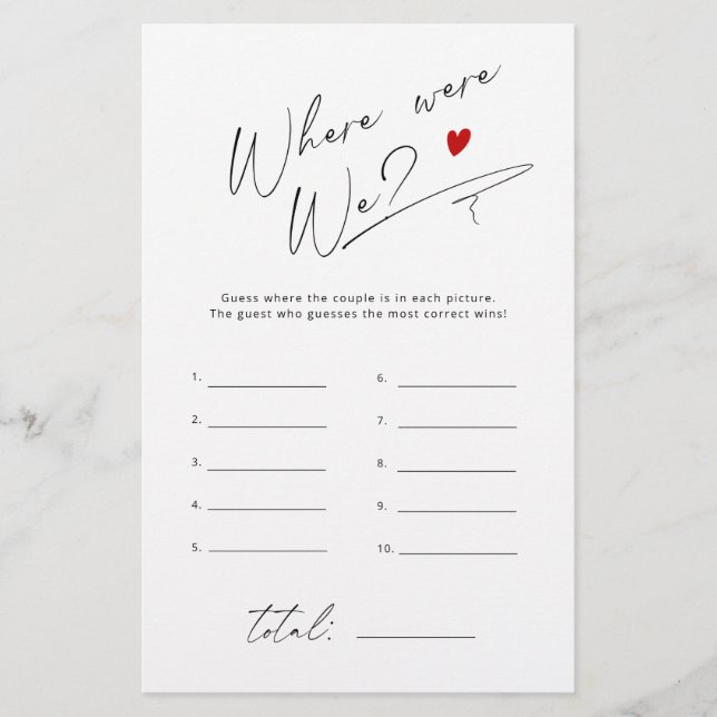 Wo waren wir bei Simple Script Brautparty? (Vorderseite)