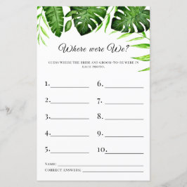 Wo waren wir Brautparty Tropengrün