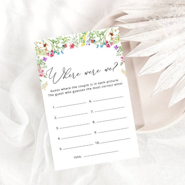 Wo waren wir Wildblume Brautparty Game (Von Creator hochgeladen)