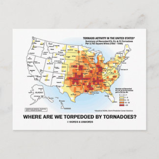 Wo werden wir von Tornados gefoltert? Postkarte