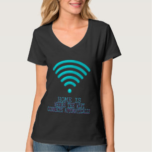 Wo Wifi automatisch sarkastisches Sprichwort verbi T-Shirt
