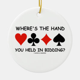 Wo wird die Hand Sie beim Bieten gehalten? Brücke Keramikornament