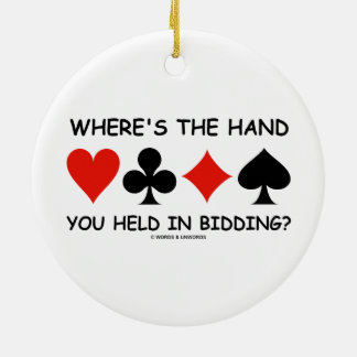 Wo wird die Hand Sie beim Bieten gehalten? Brücke Keramikornament