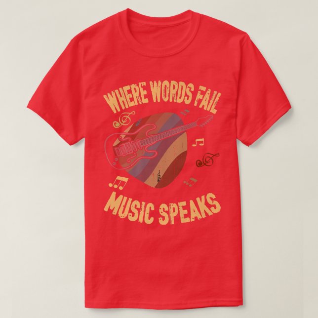 Wo Worte Musik Versagt sprechen, Gitarrist Pre T-Shirt (Design vorne)