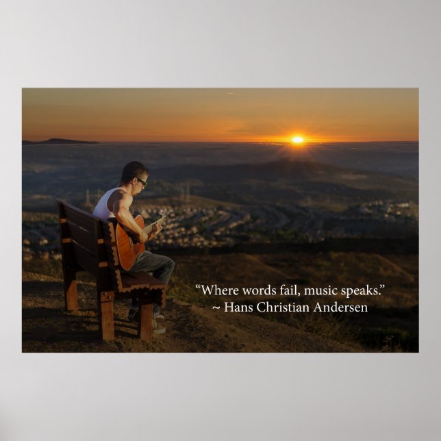 Wo Worte versagend Musik spricht Poster (Vorne)