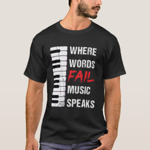 Wo Worte Versagend Musik spricht Weltfrieden in de T-Shirt
