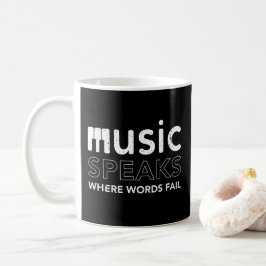 Wo Wörter Musik Versagte Zitate mit Klaviertasten Kaffeetasse