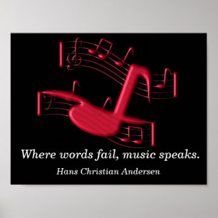 Wo Wörter versagt werden - Plakatdruck Poster