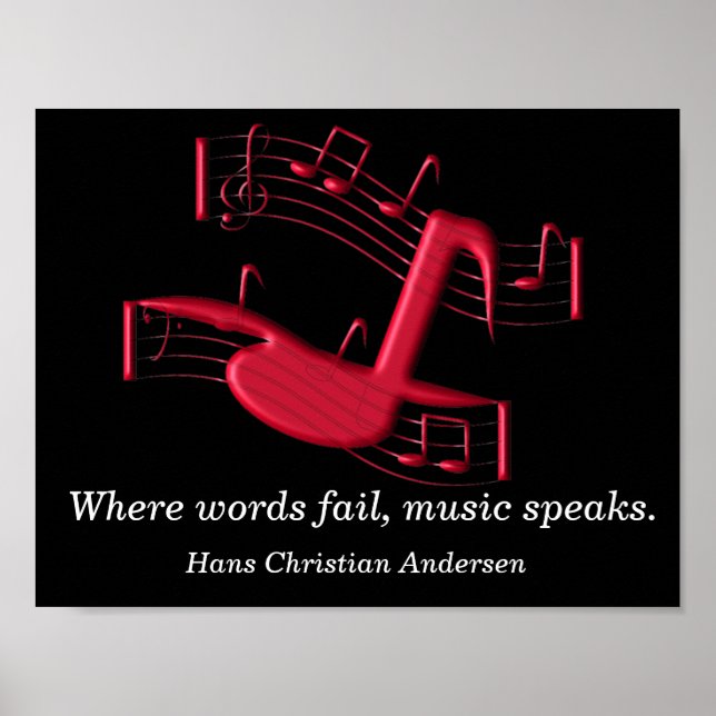 Wo Wörter versagt werden - Plakatdruck Poster (Vorne)