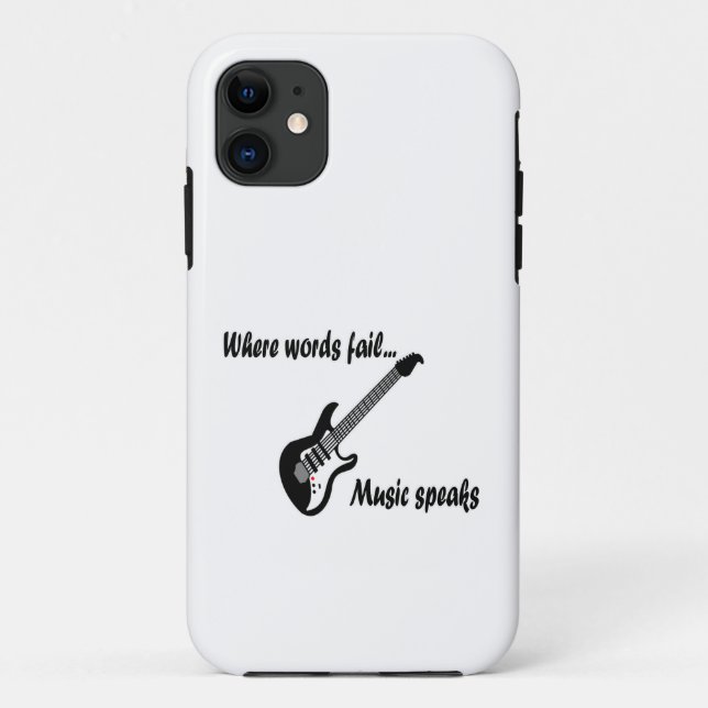 Wo Wörter Versagt werden, spricht Musik Case-Mate iPhone Hülle (Rückseite)