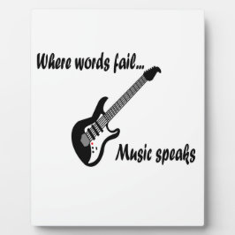 Wo Wörter Versagt werden, spricht Musik Fotoplatte