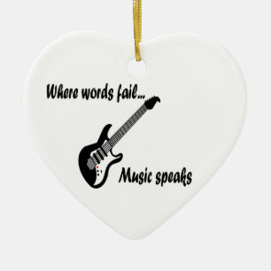 Wo Wörter Versagt werden, spricht Musik Keramik Ornament