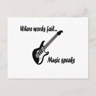 Wo Wörter Versagt werden, spricht Musik Postkarte